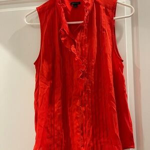 Ann Taylor Women's Red Sleeveless Blouse